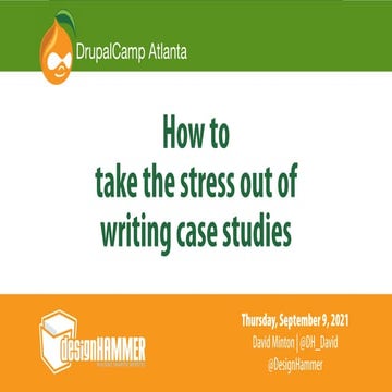 How to take the stress out of writing case studies