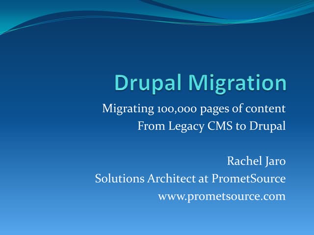 Drupalcampchicago2010.rachel.datamigration.