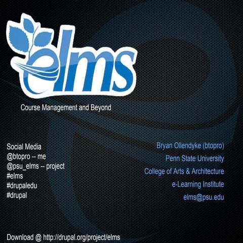 ELMS - Course Management and Beyond