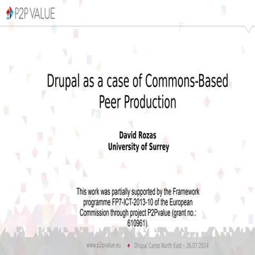  Drupal as a case of Commons-Based Peer Production