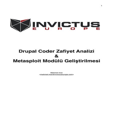 Drupal Coder Zafiyet Analizi & İstismar Kodu Geliştirimesi