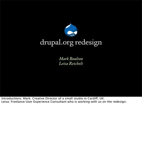 Drupalcon Redesign Keynote