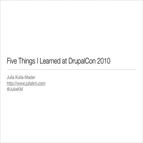 Drupalcon report