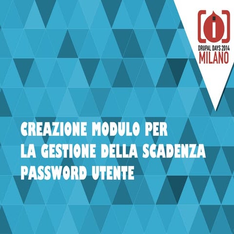 Creazione di un modulo per la gestione delle password