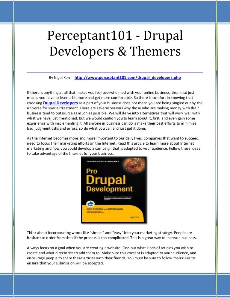 drupal tutorial for developers