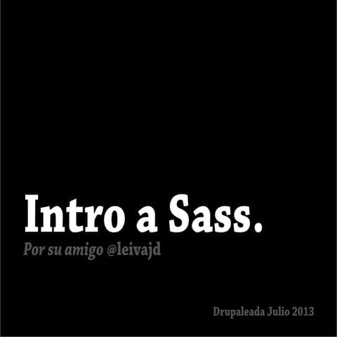 Intro a Sass 