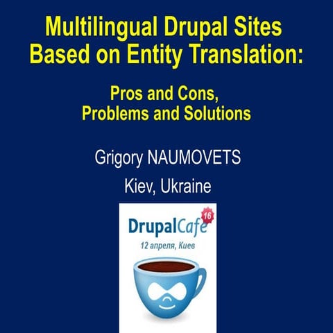 Drupal entity translation