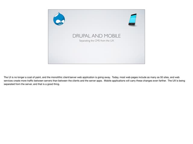 Drupal for Mobile