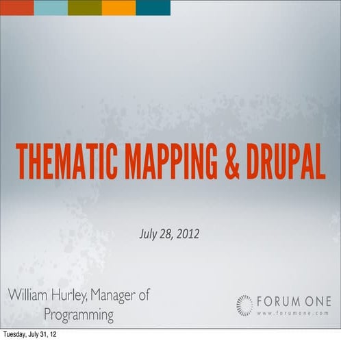 Thematic Mapping and Drupal