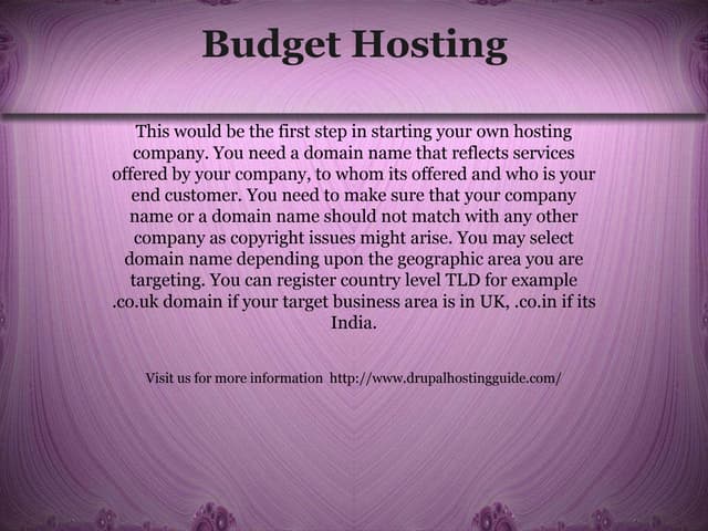 Drupal hosting guide