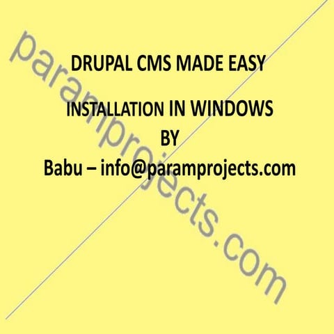 Introduction to Drupal CMS