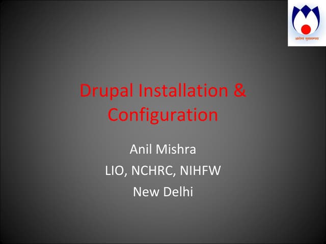 Drupal Installation &amp; Configuration