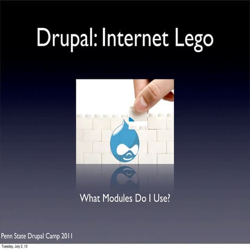 Drupal: Internet Lego - What Modules Do I Use?