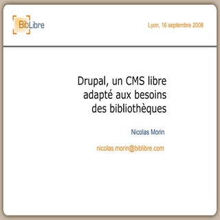 Drupal en bibliothèque (2008)