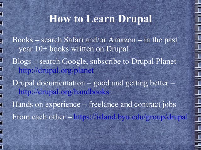 Drupal Training#2 Cck Views