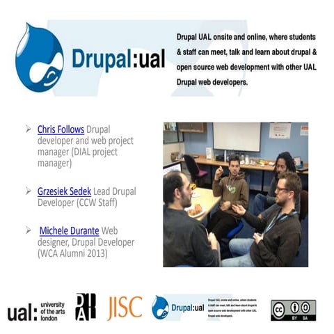 Drupal UAL Pechakucha CSM UAL CoP event 16-9-13