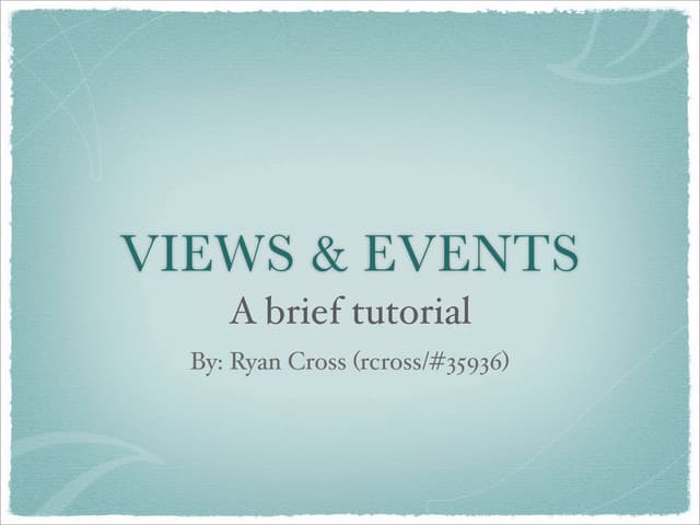 Drupal Views Event Presentation