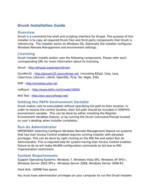 Drush installation guide