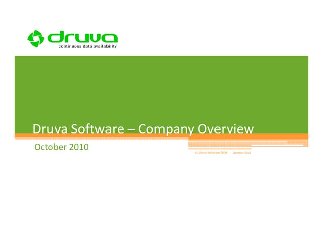 Druva In Sync Product Overview
