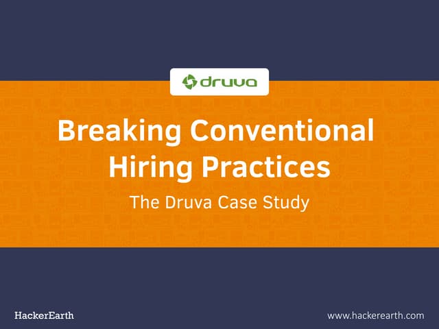 Druva Casestudy - HackerEarth