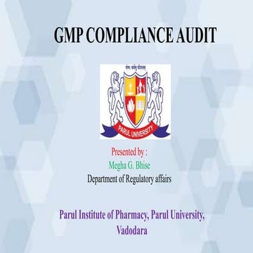 GMP compliances of Audit