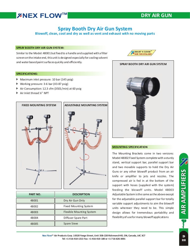 Spray Booth Dry Air Gun System