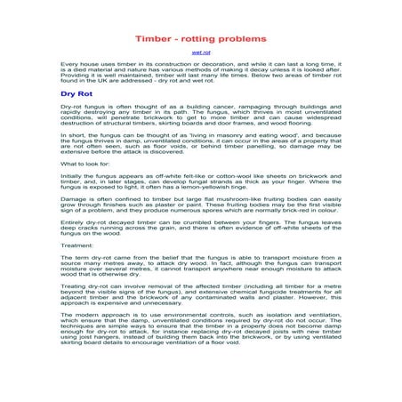Dry rot & wet rot
