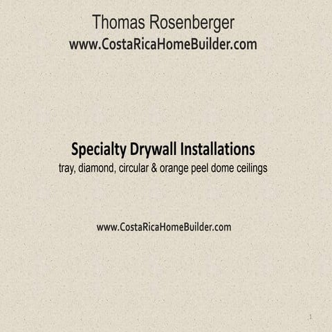 Drywall Installations | PPTX