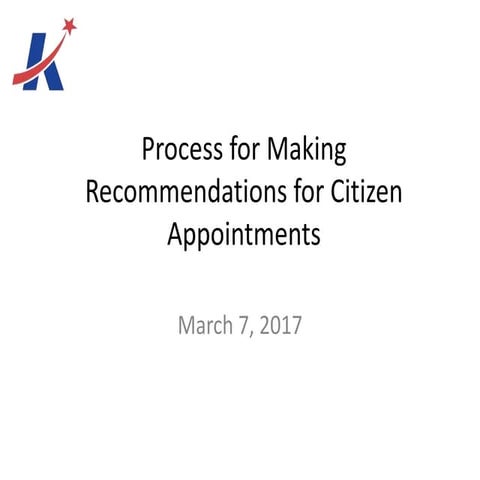 DS-17-041 Process for Making Recommendations for Citizen Appointments
