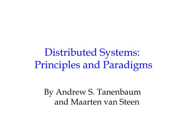 Distributed OS - An Introduction
