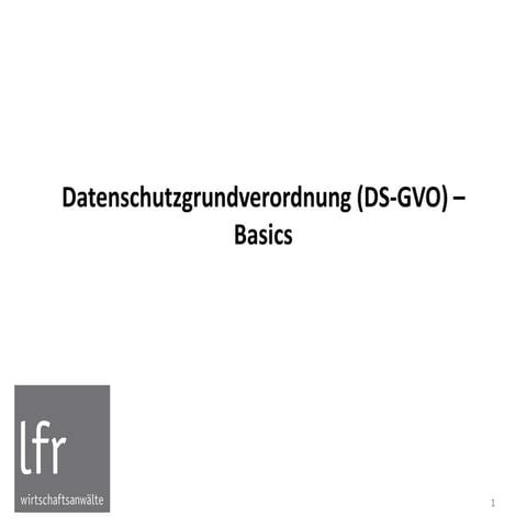 DSGVO Basics 