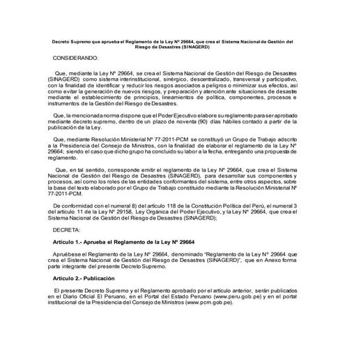 Ds n°-048-2011-pcm-reglamento-ley-sinagerd