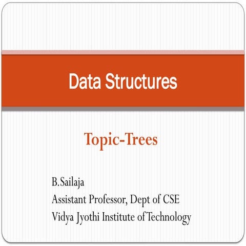 Data Structures -Non Linear DS-Basics ofTrees | PPTX