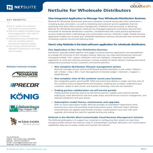 NetSuite for Wholesale Distributors