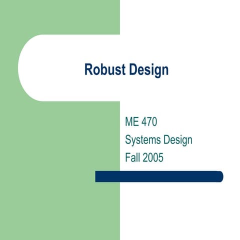 DS-004-Robust Design