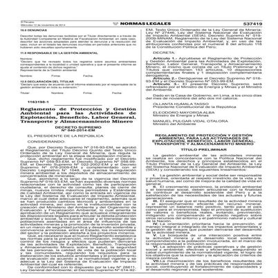 Ds 040 2014_em_reglamento_proteccion_ambiental | PDF