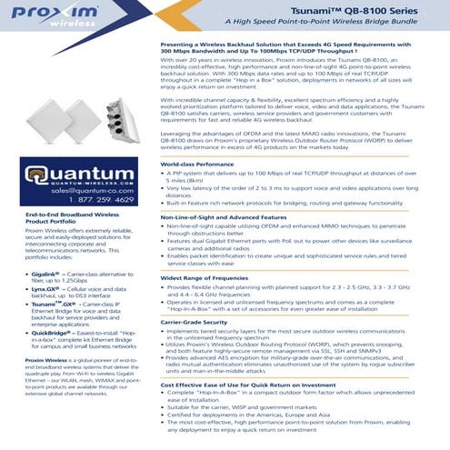 Proxim Tsunami QB-8100 End Point