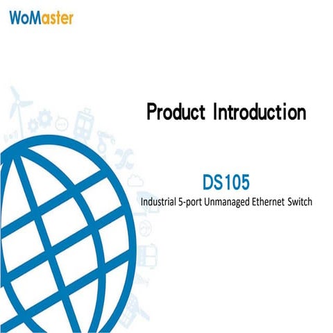 DS105 - Industrial 5-port unmanaged Ethernet switch | WoMaster