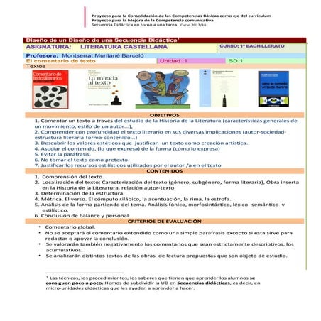 Ds1 El comentario de texto