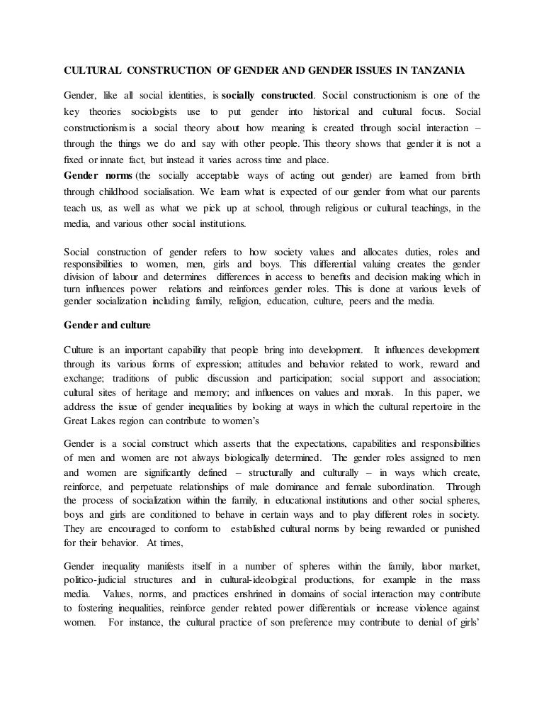 Ds 2203 02 Cultural Construction Of Gender And Gender Issues In Tanza…