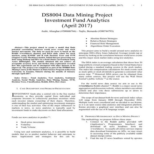 Investment Fund Analytics