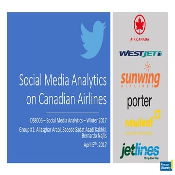 Social Media Analytics on Canadian Airlines