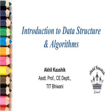 Intro to Data Structure & Algorithms | PPT