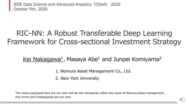 RIC-NN: A Robust Transferable Deep Learning Framework for Cross-sectional Inv...