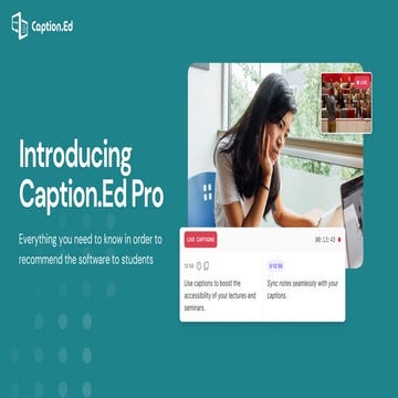 Caption.Ed Pro - Information for DSA Assessors