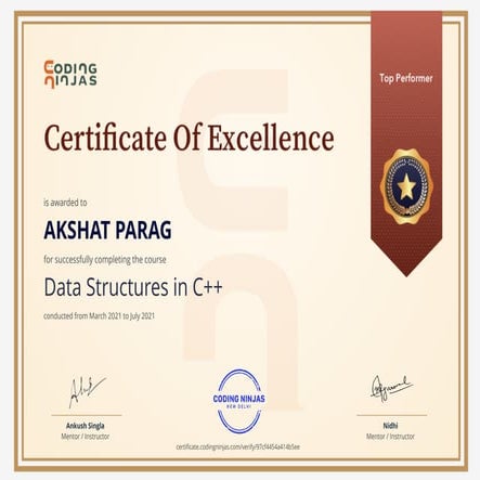 DSA Excelllence for the students who wants to make future in ...