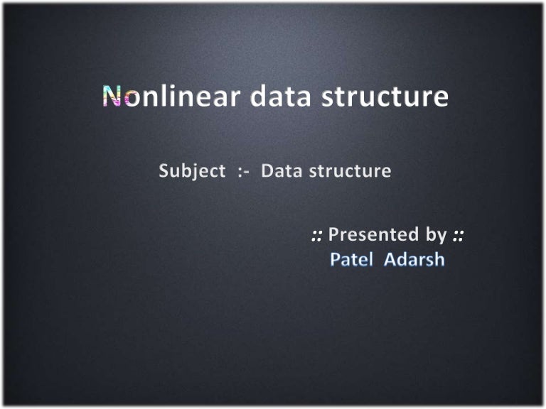 Non Linear Data Structures