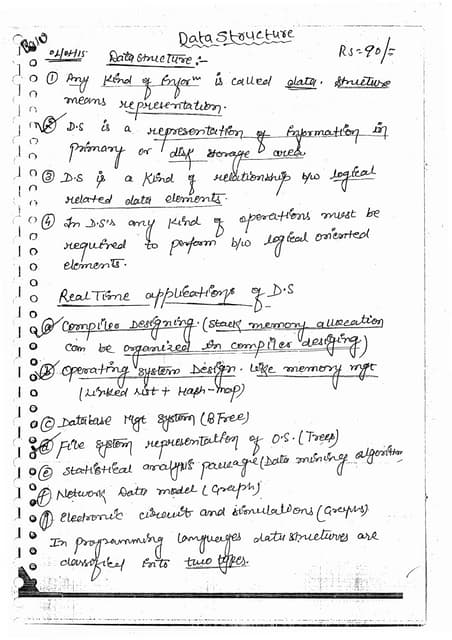 Linked List revision notes for Data Structure and Algorithm | PDF