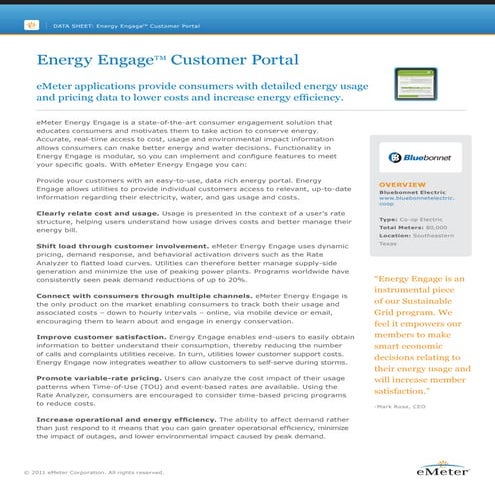 eMeter EnergyIP Data Sheet | PDF