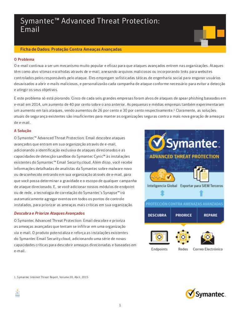 Symantec™ Advanced Threat Protection Email